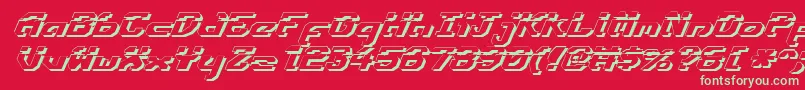 Ensignflis Font – Green Fonts on Red Background