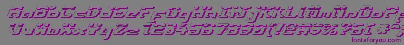 Ensignflis-Schriftart – Violette Schriften auf grauem Hintergrund