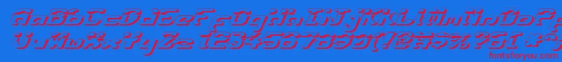 Ensignflis Font – Red Fonts on Blue Background