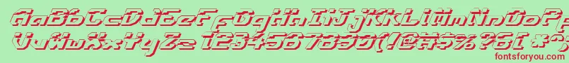 Шрифт Ensignflis – красные шрифты на зелёном фоне