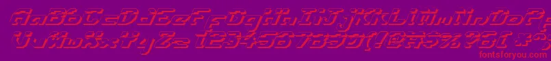 フォントEnsignflis – 紫の背景に赤い文字