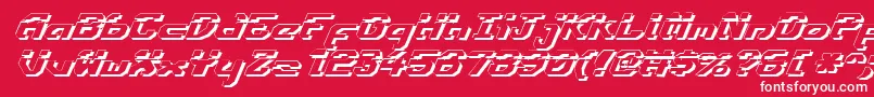 フォントEnsignflis – 赤い背景に白い文字