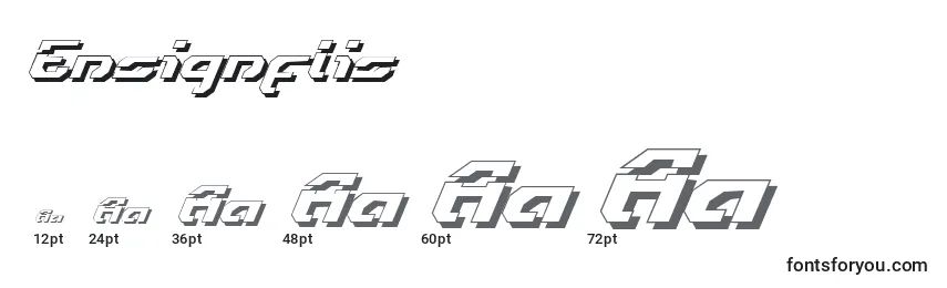 Ensignflis Font Sizes