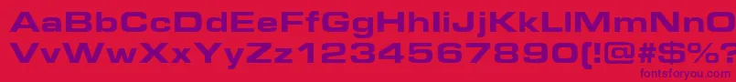 EurostarBlackExtended Font – Purple Fonts on Red Background