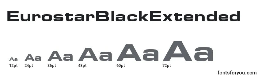 EurostarBlackExtended Font Sizes