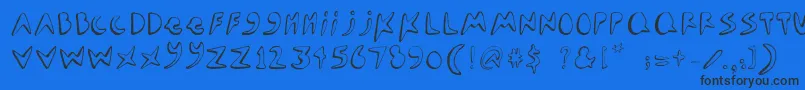 Seamonster Font – Black Fonts on Blue Background