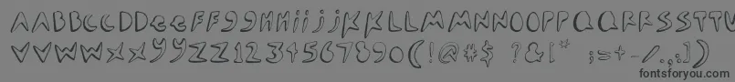 Seamonster-Schriftart – Schwarze Schriften auf grauem Hintergrund