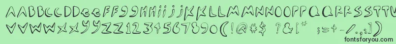 Seamonster Font – Black Fonts on Green Background