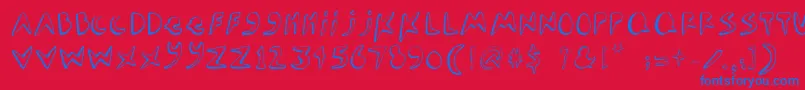 Seamonster Font – Blue Fonts on Red Background