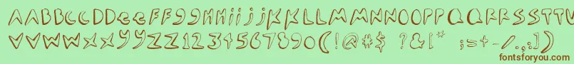 Seamonster Font – Brown Fonts on Green Background