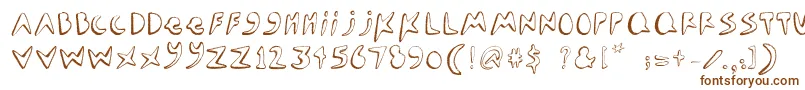 Seamonster-fontti – ruskeat fontit valkoisella taustalla