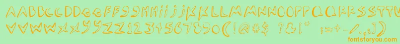 Seamonster Font – Orange Fonts on Green Background