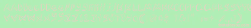 Seamonster Font – Pink Fonts on Green Background