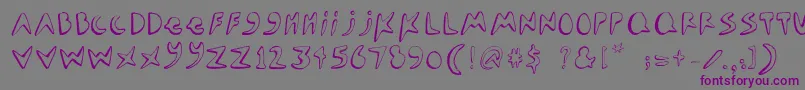 フォントSeamonster – 紫色のフォント、灰色の背景
