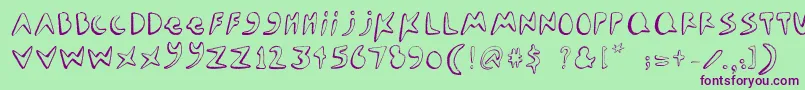 Seamonster Font – Purple Fonts on Green Background