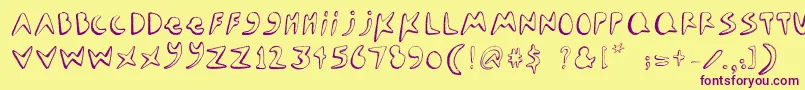 Seamonster Font – Purple Fonts on Yellow Background