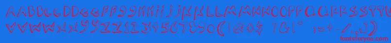Seamonster Font – Red Fonts on Blue Background