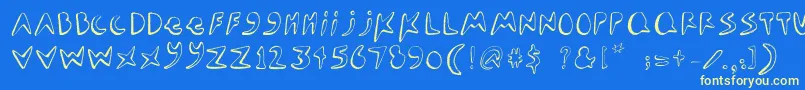 Seamonster Font – Yellow Fonts on Blue Background