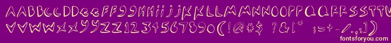 Seamonster Font – Yellow Fonts on Purple Background