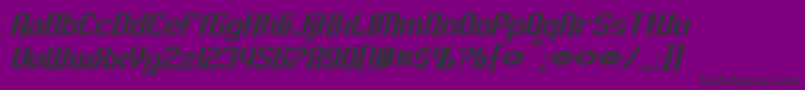 EmpanadaExtendedItalic-Schriftart – Schwarze Schriften auf violettem Hintergrund