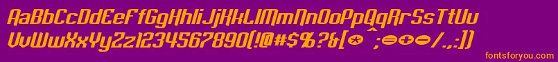 EmpanadaExtendedItalic Font – Orange Fonts on Purple Background