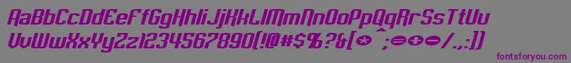 EmpanadaExtendedItalic Font – Purple Fonts on Gray Background