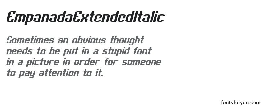 EmpanadaExtendedItalic Font