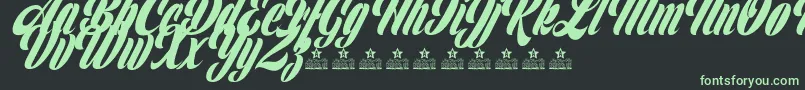 ClipperPersonalUse Font – Green Fonts on Black Background