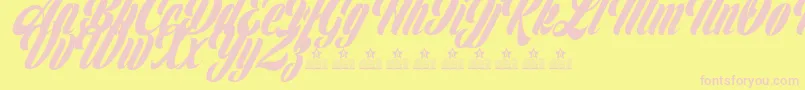 ClipperPersonalUse Font – Pink Fonts on Yellow Background