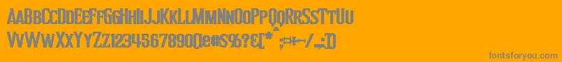 InquisitorBold Font – Gray Fonts on Orange Background