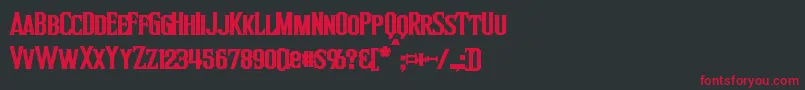 InquisitorBold Font – Red Fonts on Black Background
