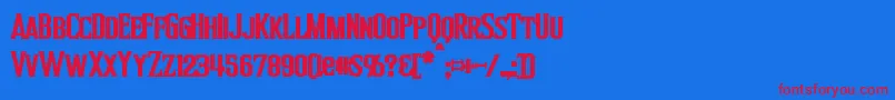 InquisitorBold Font – Red Fonts on Blue Background