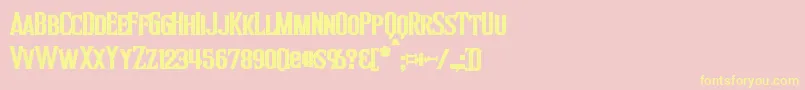 InquisitorBold Font – Yellow Fonts on Pink Background