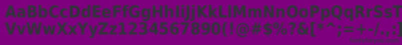 Weitere Informationen zur DejavuSansCondensedBold-Schriftart DejavuSansCondensedBold-Schriftart – Schwarze Schriften auf violettem Hintergrund