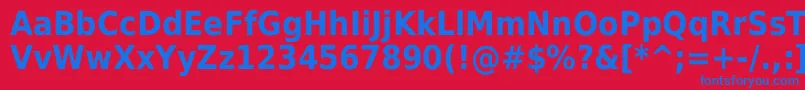 fuente DejavuSansCondensedBold – Fuentes Azules Sobre Fondo Rojo