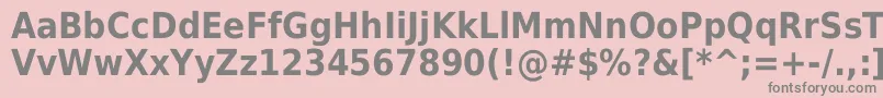 DejavuSansCondensedBold-Schriftart – Graue Schriften auf rosa Hintergrund