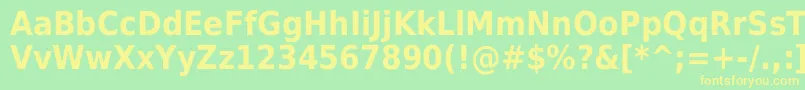 More about DejavuSansCondensedBold Font DejavuSansCondensedBold Font – Yellow Fonts on Green Background