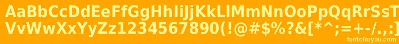 Más sobre la fuente DejavuSansCondensedBold fuente DejavuSansCondensedBold – Fuentes Amarillas Sobre Fondo Naranja