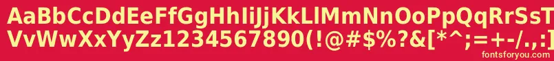 DejavuSansCondensedBold Font – Yellow Fonts on Red Background