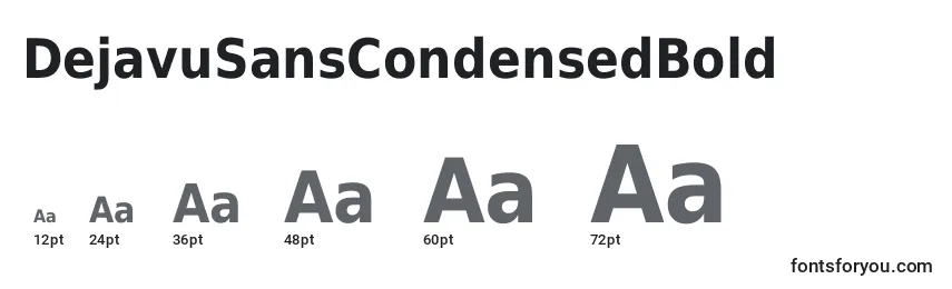 DejavuSansCondensedBold Font Sizes