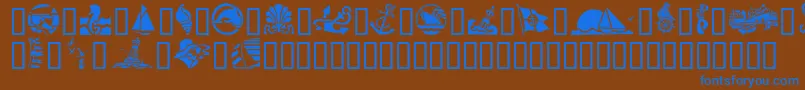 GeNautica Font – Blue Fonts on Brown Background