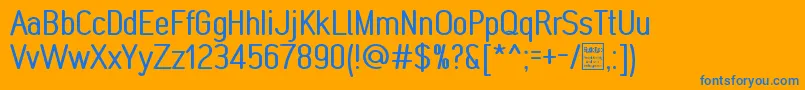 Шрифт MonabellaDemo – синие шрифты на оранжевом фоне