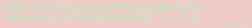 MonabellaDemo Font – Green Fonts on Pink Background