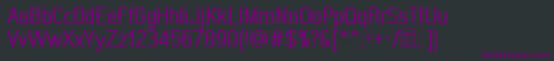 Шрифт MonabellaDemo – фиолетовые шрифты на чёрном фоне