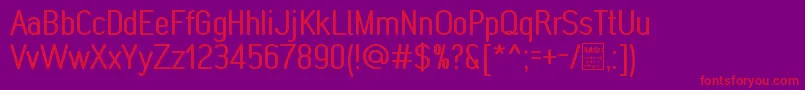 MonabellaDemo-Schriftart – Rote Schriften auf violettem Hintergrund