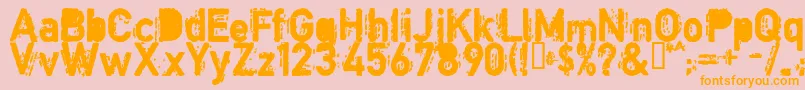 CopystructBold Font – Orange Fonts on Pink Background