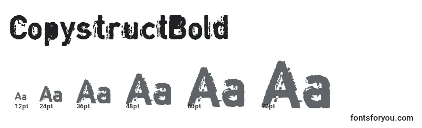 Размеры шрифта CopystructBold