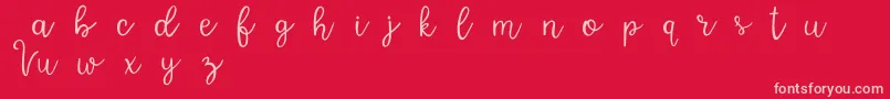 VarsityDemo Font – Pink Fonts on Red Background