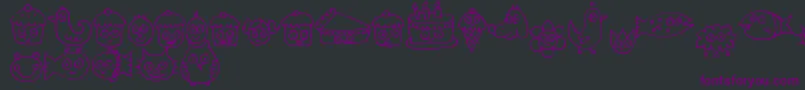 Peajelenedoodles Font – Purple Fonts on Black Background