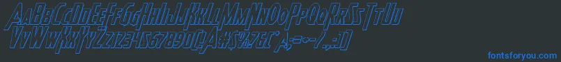 Heroesassemble3Dital Font – Blue Fonts on Black Background